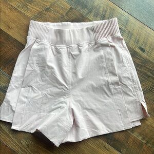 Lululemon Stretch Woven High Rise shorts, light pink